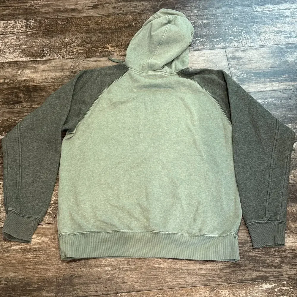 Columbia Hoodie Mens Medium Green Pullover Two Tone Kangaroo‎ Pocket Sweatshirt - Picture 5 of 11